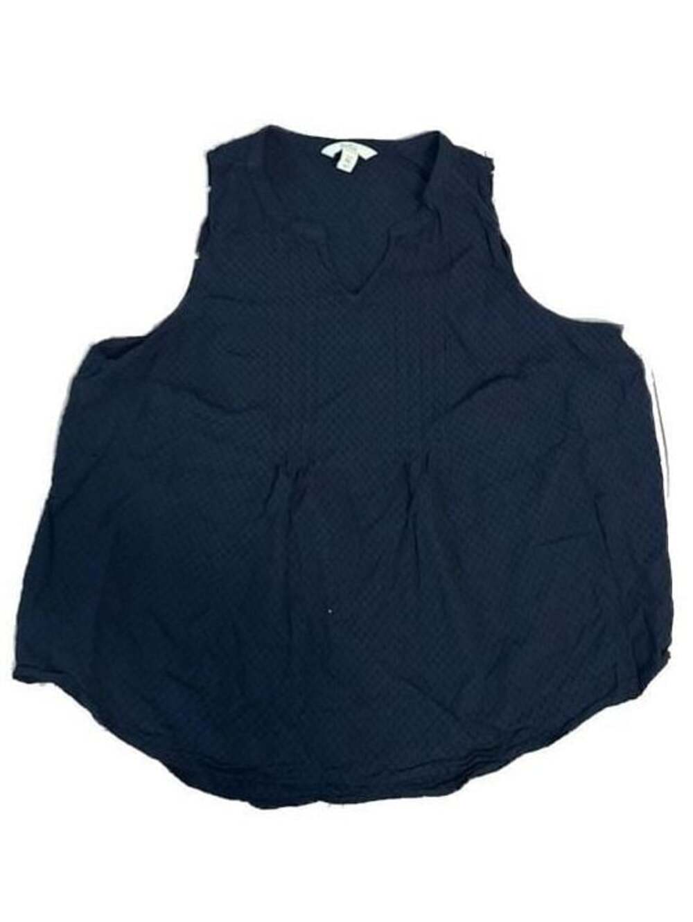 Croft & Barrow Petite XL Navy Blue Sleeveless 100% Rayon Blouse Tank Top